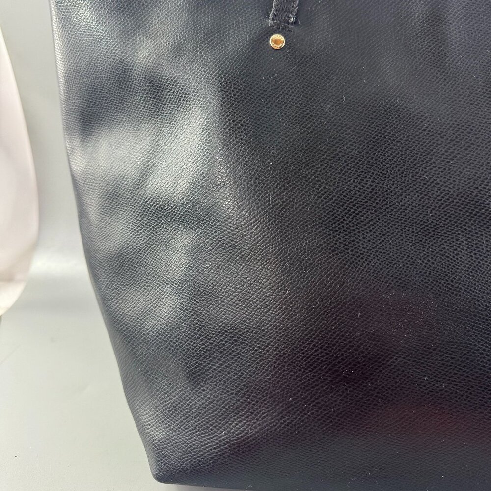 Authentic Coach # F34099 Black Leather Crossgrain Large Taxi Tote Bag - Picture 5 of 13